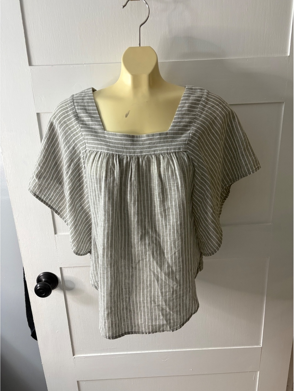BeachLunchLounge gray striped blouse